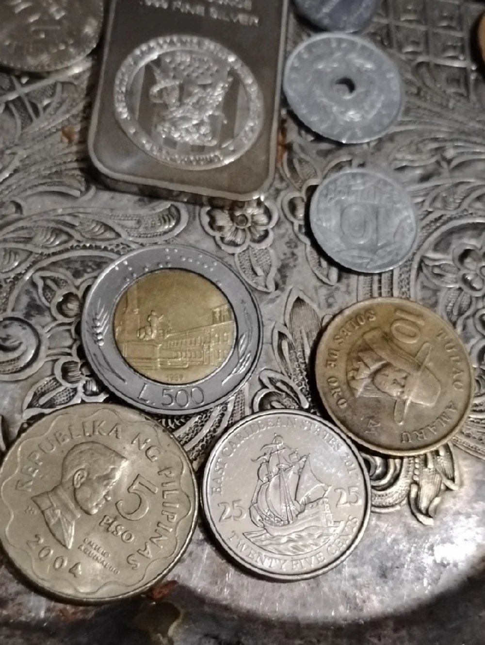 Silver Plate Bullion Bar - Silver/Gray